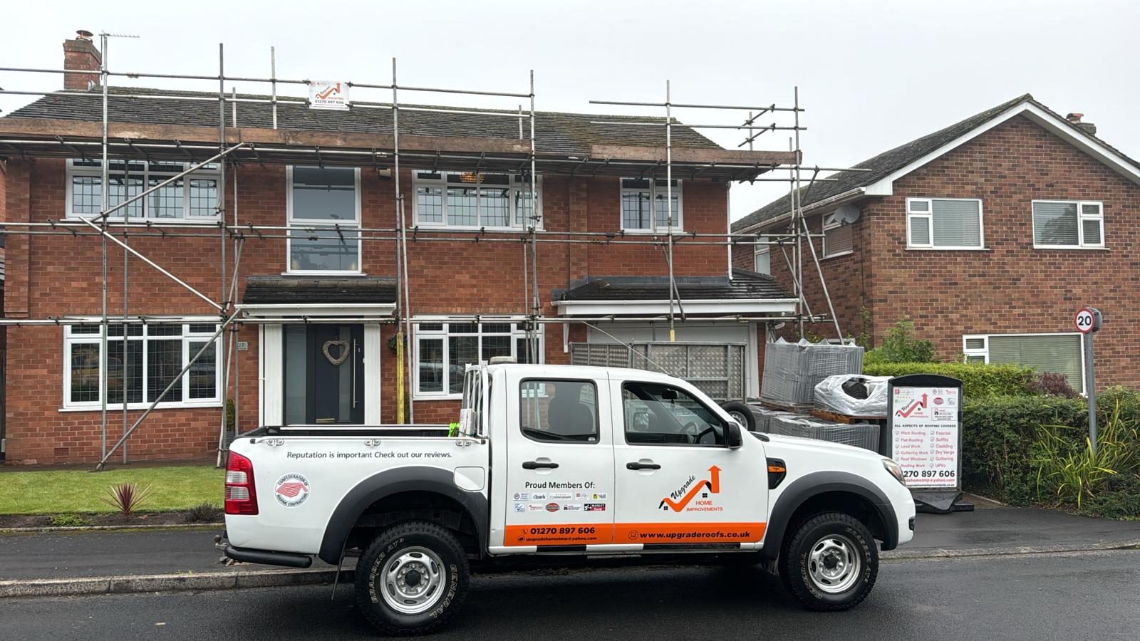 Chimney Rebuild - Congleton Chimney rebuild with lead flashing in Congleton heritage finish